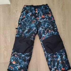 Champion Kids Jumpsuit - Black and Blue with Orange Accents Ski Pants Bottoms
